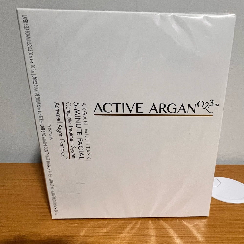 Activate Argan 4-Layer 5 -Minute Facial Kit COMPLETE TREATMENT-NEW SEALED IN BOX